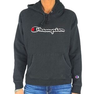 Champion Pullover Hoodie Size Large Black